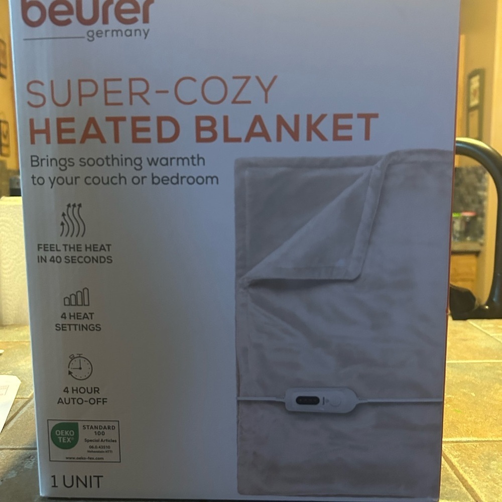 Beurer Heated Blanket Soft Beige NWOT